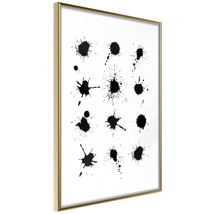 Poster Twelve Spots - simple black and white composition in ink blots 117915 additionalImage 8