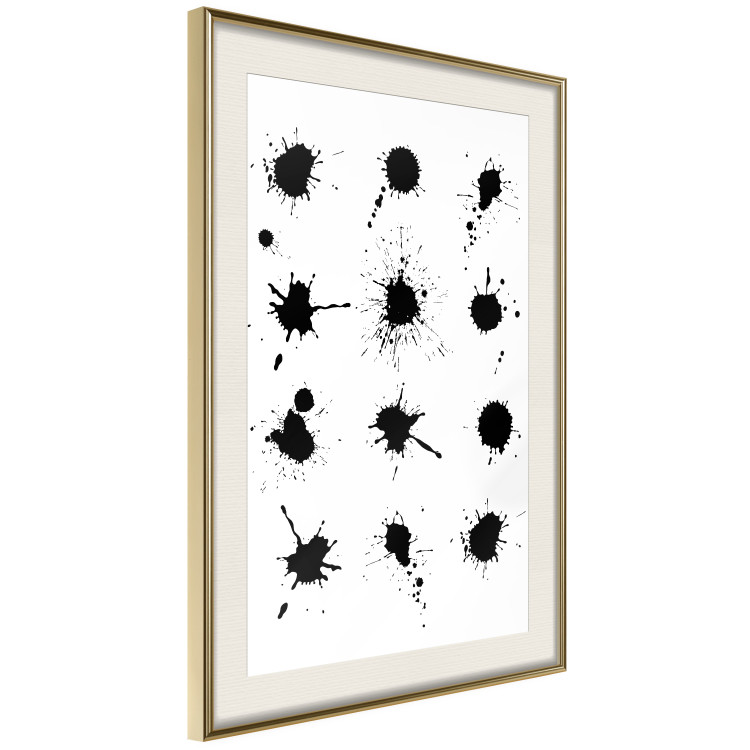 Poster Twelve Spots - simple black and white composition in ink blots 117915 additionalImage 2