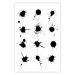 Poster Twelve Spots - simple black and white composition in ink blots 117915