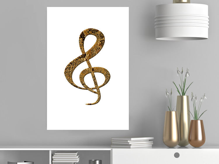 Poster Violin Clef - musical composition with a graphic symbol on white 118315 additionalImage 2