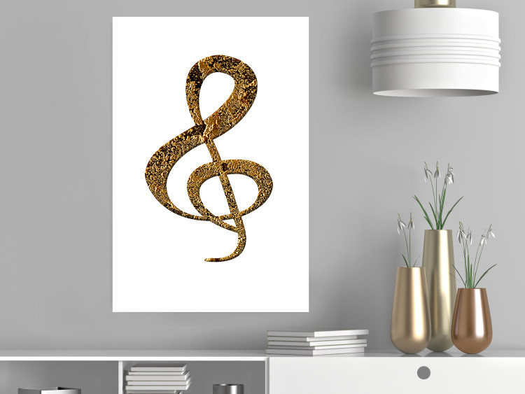 Poster Violin Clef - musical composition with a graphic symbol on white 118315 additionalImage 23