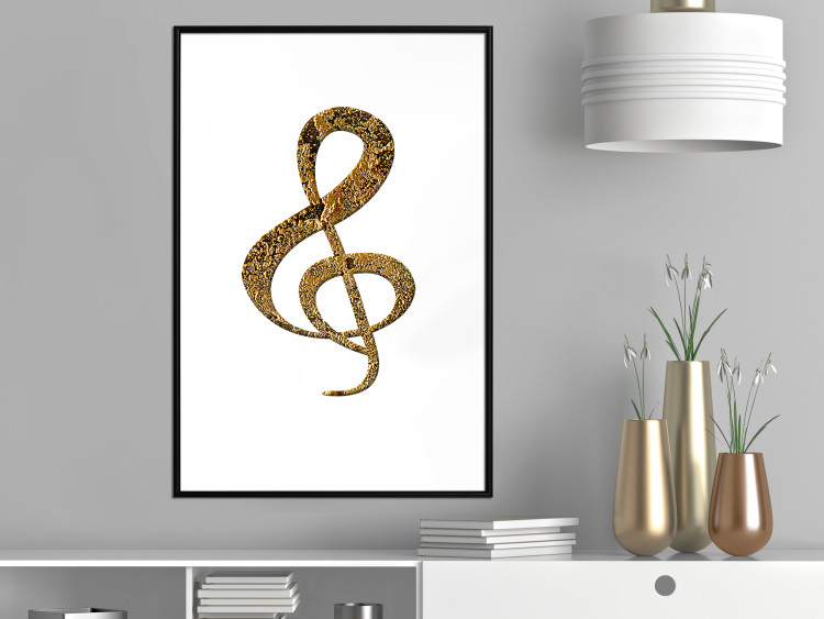 Poster Violin Clef - musical composition with a graphic symbol on white 118315 additionalImage 4