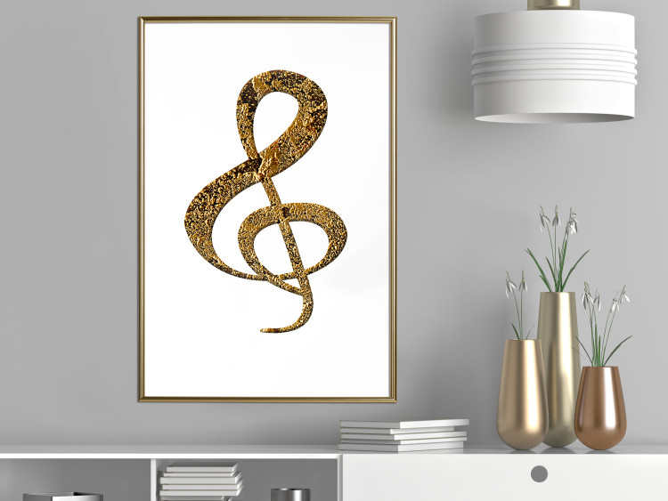 Poster Violin Clef - musical composition with a graphic symbol on white 118315 additionalImage 5