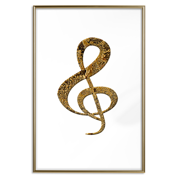 Poster Violin Clef - musical composition with a graphic symbol on white 118315 additionalImage 16