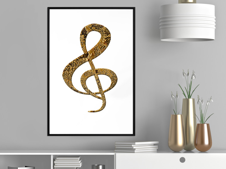 Poster Violin Clef - musical composition with a graphic symbol on white 118315 additionalImage 3