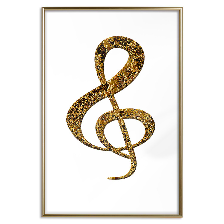 Poster Violin Clef - musical composition with a graphic symbol on white 118315 additionalImage 16