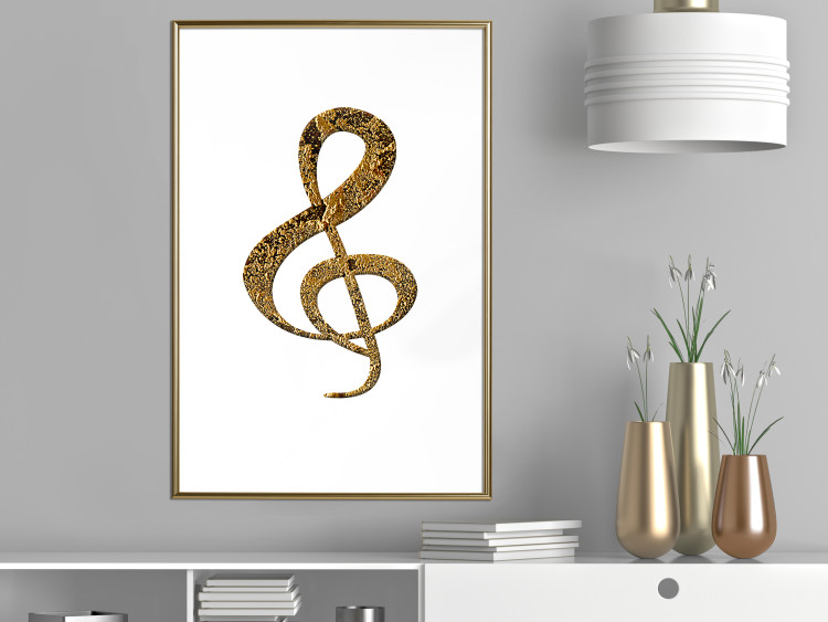 Poster Violin Clef - musical composition with a graphic symbol on white 118315 additionalImage 15