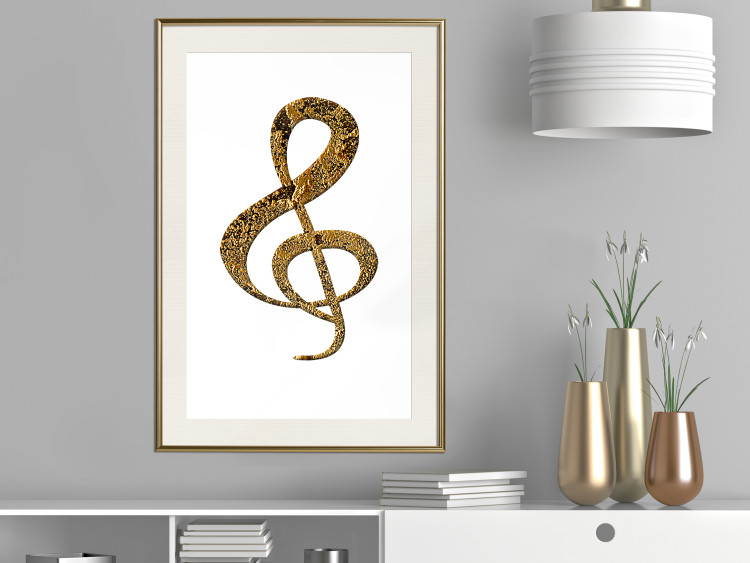 Poster Violin Clef - musical composition with a graphic symbol on white 118315 additionalImage 21