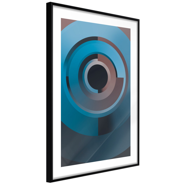 Poster Machine - abstraction in geometric figures in gray-blue color 119215 additionalImage 3