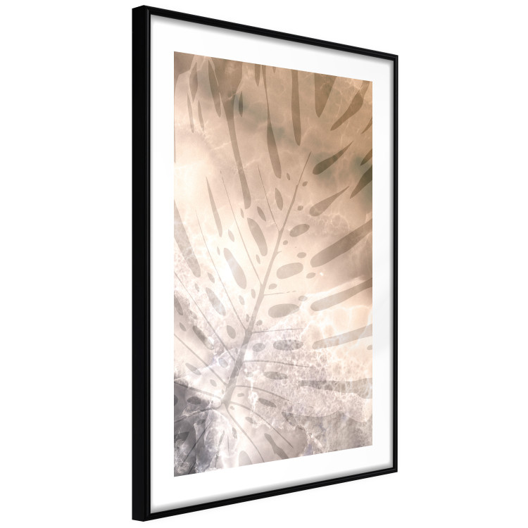 Poster Amber Monstera - warm abstraction with a tropical plant leaf 121915 additionalImage 11