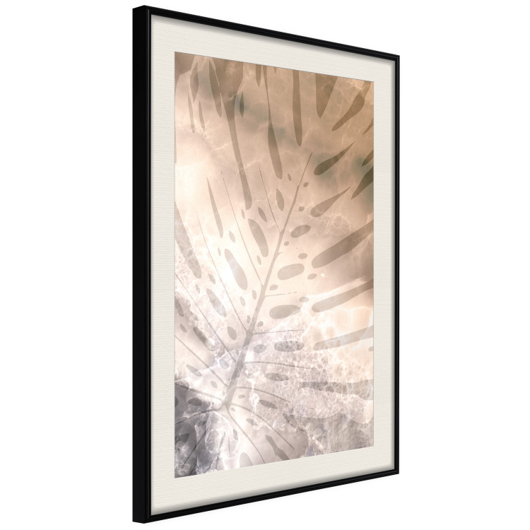 Poster Amber Monstera - warm abstraction with a tropical plant leaf 121915 additionalImage 3