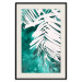 Poster Emerald Shade - plant texture of white leaves on a green background 122315 additionalThumb 18