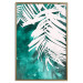 Poster Emerald Shade - plant texture of white leaves on a green background 122315 additionalThumb 20