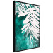 Poster Emerald Shade - plant texture of white leaves on a green background 122315 additionalThumb 10