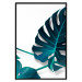 Wall Poster Sea Flower - tropical green leaf on contrasting white background 123415 additionalThumb 18