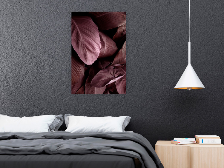 Poster Velvety Leaves - landscape of shiny brown leaves from various plants 123515 additionalImage 17