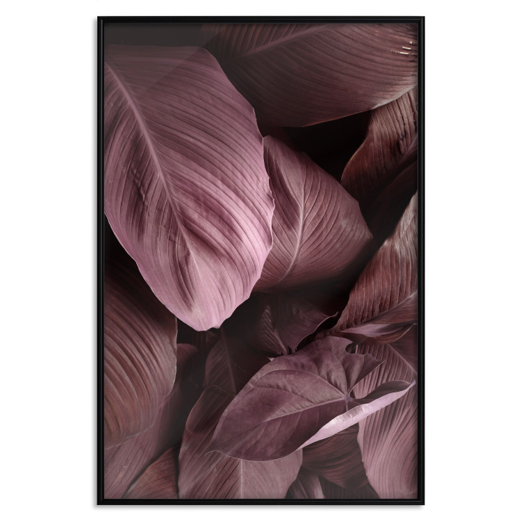 Poster Velvety Leaves - landscape of shiny brown leaves from various plants 123515 additionalImage 24