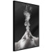 Poster Smoke Cloud - black and white female face with smoke coming out of mouth 123615 additionalThumb 10