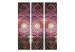 Room Divider Harmony of Detail (3-piece) - oriental Mandala in shades of pink 124115 additionalThumb 3