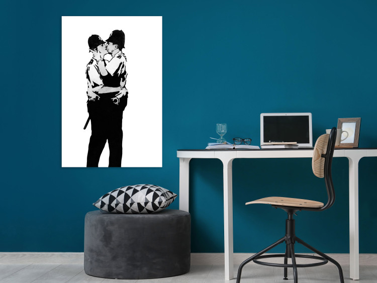Canvas Art Print Kissing Coppers (1 Part) Vertical 124415 additionalImage 3