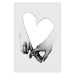 Poster Our Space - black and white clasped hands forming a heart 125415