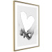 Poster Our Space - black and white clasped hands forming a heart 125415 additionalThumb 8