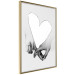 Poster Our Space - black and white clasped hands forming a heart 125415 additionalThumb 14