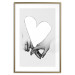 Poster Our Space - black and white clasped hands forming a heart 125415 additionalThumb 16