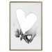 Poster Our Space - black and white clasped hands forming a heart 125415 additionalThumb 20