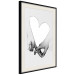Poster Our Space - black and white clasped hands forming a heart 125415 additionalThumb 3