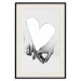 Poster Our Space - black and white clasped hands forming a heart 125415 additionalThumb 18