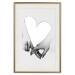 Poster Our Space - black and white clasped hands forming a heart 125415 additionalThumb 19