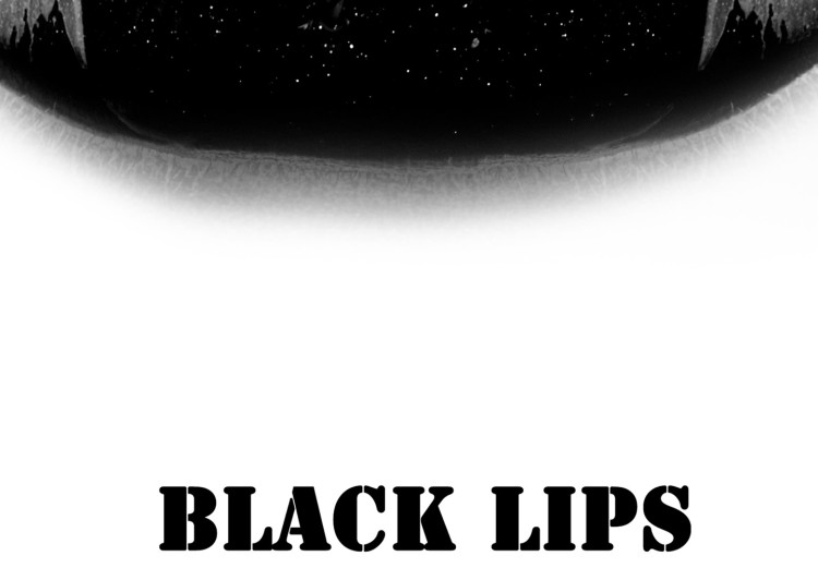 Wall Poster Dark Lips - black lips and English text on a white background 125915 additionalImage 10