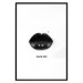 Wall Poster Dark Lips - black lips and English text on a white background 125915 additionalThumb 15