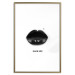 Wall Poster Dark Lips - black lips and English text on a white background 125915 additionalThumb 14