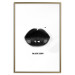 Wall Poster Dark Lips - black lips and English text on a white background 125915 additionalThumb 20