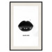 Wall Poster Dark Lips - black lips and English text on a white background 125915 additionalThumb 18