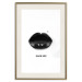 Wall Poster Dark Lips - black lips and English text on a white background 125915 additionalThumb 19