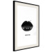 Wall Poster Dark Lips - black lips and English text on a white background 125915 additionalThumb 3