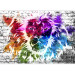 Photo Wallpaper Mural - abstract with a colourful lion on a white brick-textured background 126815 additionalThumb 3