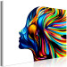 Canvas Rainbow Hair (1-part) wide - abstraction with a silhouette of a woman 127315 additionalThumb 2