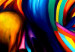 Canvas Rainbow Hair (1-part) wide - abstraction with a silhouette of a woman 127315 additionalThumb 4