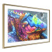 Poster Colorful Alligator - colorful abstract animal on a blue background 127415 additionalThumb 7