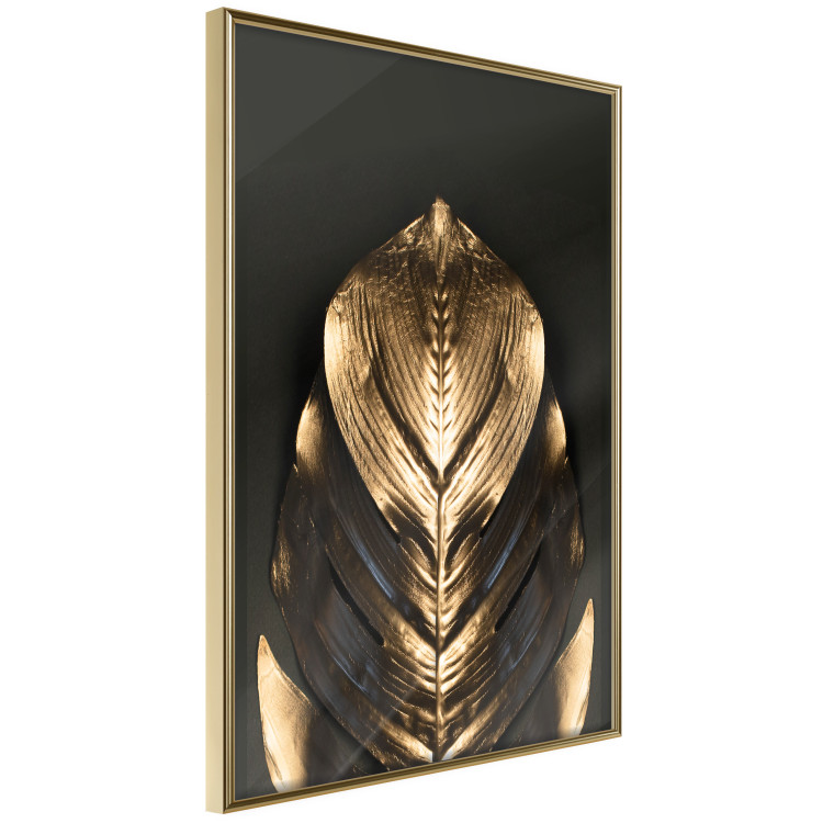 Poster Pharaoh's Gold - golden abstract figure on solid black background 128015 additionalImage 12