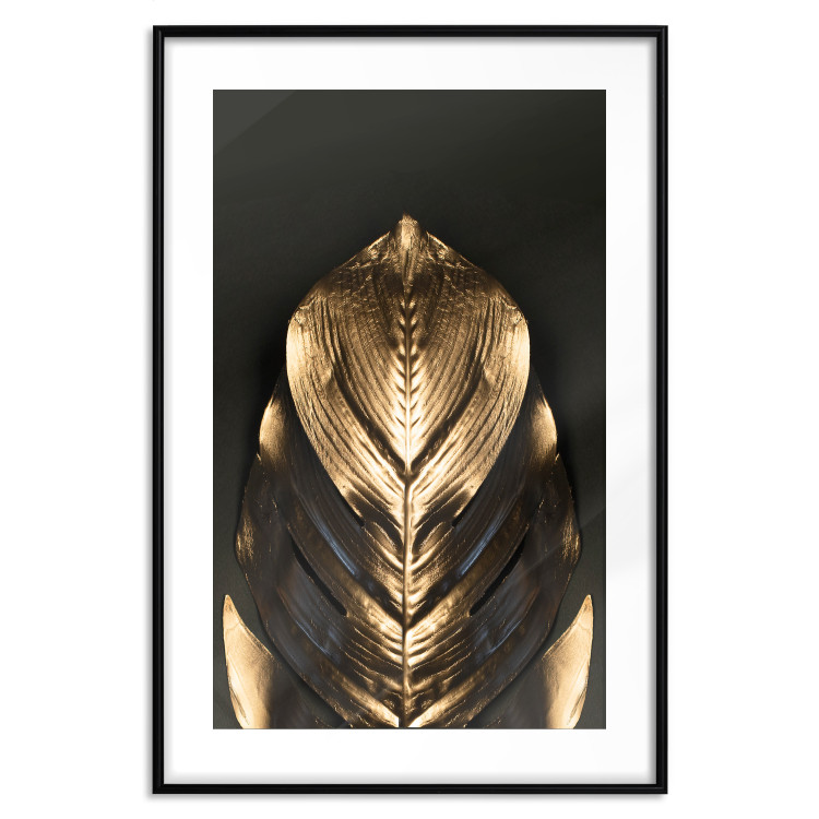 Poster Pharaoh's Gold - golden abstract figure on solid black background 128015 additionalImage 15