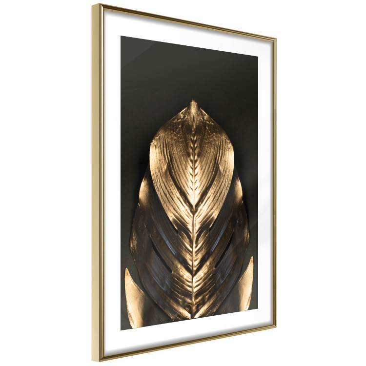Poster Pharaoh's Gold - golden abstract figure on solid black background 128015 additionalImage 9