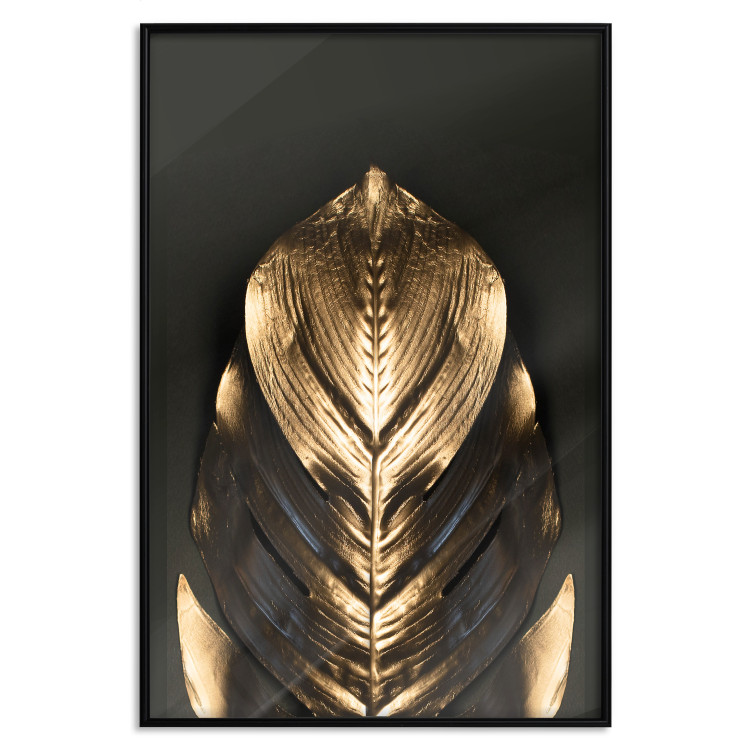 Poster Pharaoh's Gold - golden abstract figure on solid black background 128015 additionalImage 18