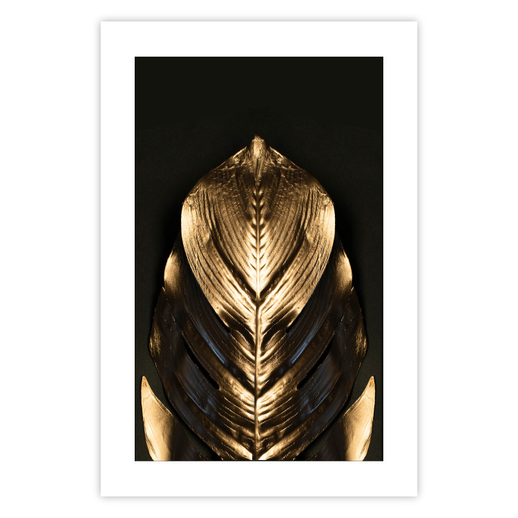 Poster Pharaoh's Gold - golden abstract figure on solid black background 128015 additionalImage 25