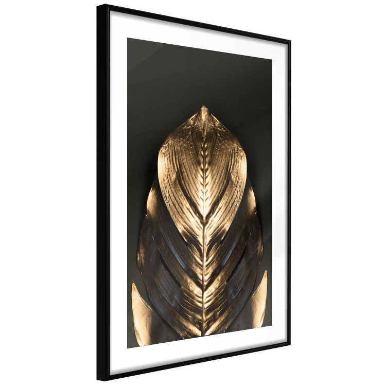 Poster Pharaoh's Gold - golden abstract figure on solid black background 128015 additionalImage 14