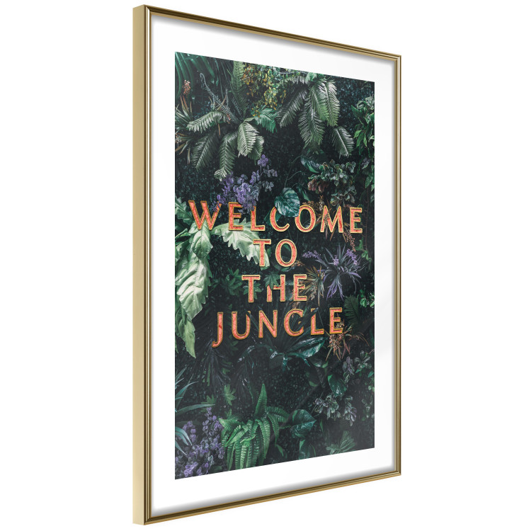 Wall Poster Welcome to the Jungle - red English inscription on a jungle background 128815 additionalImage 9